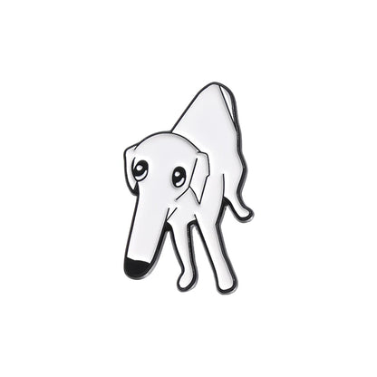 Cute Proboscis Dog Enamel Pins Custom Let Me Do It For You Brooch Lapel Badges Cartoon Animal Pet Jewelry Gift For Dog Lovers