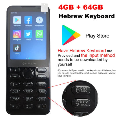 Qin F21 Pro Smart Touch Screen Phone Wifi 2.8 Inch 3GB 32GB Bluetooth 5.0 Duoqin Global Version 2120mAh Android Play Store Phone