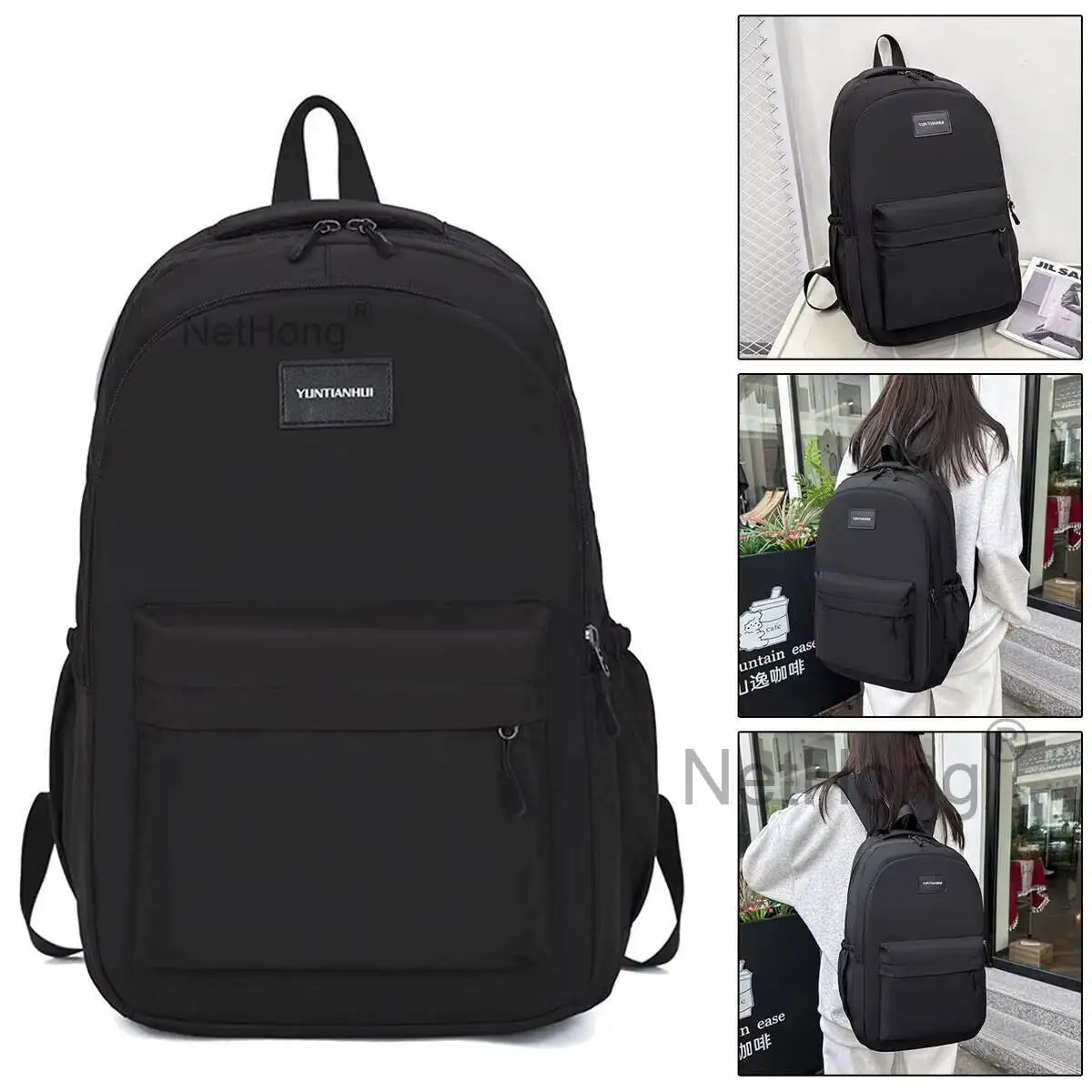 New Girls Boys Retro Backpack School Rucksack Laptop/ Ravel Work Plain Bag