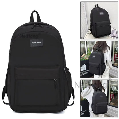 New Girls Boys Retro Backpack School Rucksack Laptop/ Ravel Work Plain Bag