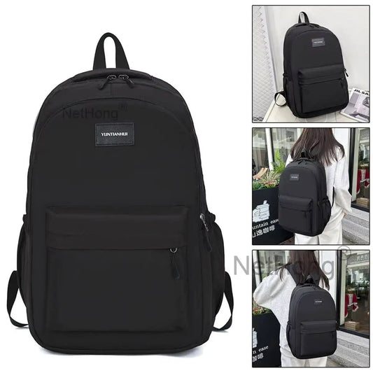 New Girls Boys Retro Backpack School Rucksack Laptop/ Ravel Work Plain Bag