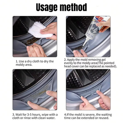 1/2/3/5pcs Mold Remover Gel For Kitchen Bathroom Washing Machine Anti-Mold Cleaning Gel Refrigerator Rubber Ring Removing Mold