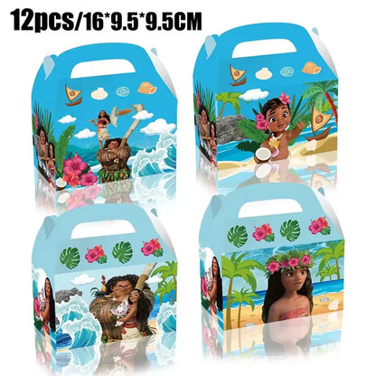 Moana 2 Birthday Party Decoration Supplie Vaiana Birthday Decoration Set Tableware Balloons Backdrop Plates Cups Baby Shower Toy