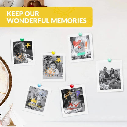 Kids Camera Instant Print Refill for Kids Instant Camera Thermal Printing BPA Free,57x25mm White Non-Adhesive Photo Print Rolls