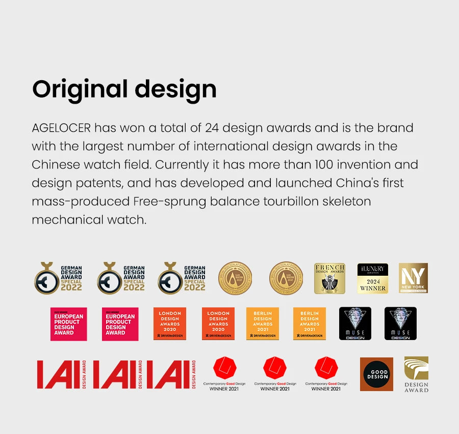 AGELOCER Original World Time Watch Men's Luxury Business Formal Automatic Mechanical Watch Birthday Gift for Men