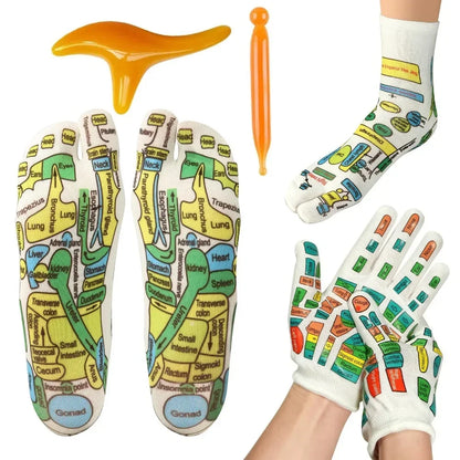 1 Set Socks Acupressure Foot Care Massage Relieve Tired Feet Massager Reflexology Socks Foot Acupoint Massage Tool Physiotherapy