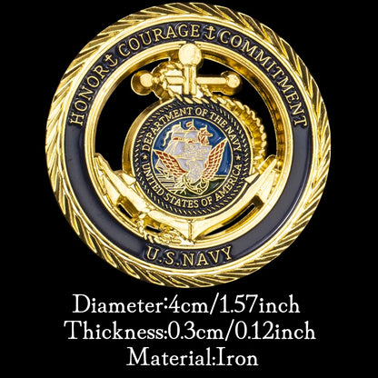 United States Navy Challenge Coin USN Commemorative Coins Department of Navy Souvenirs and Gifts