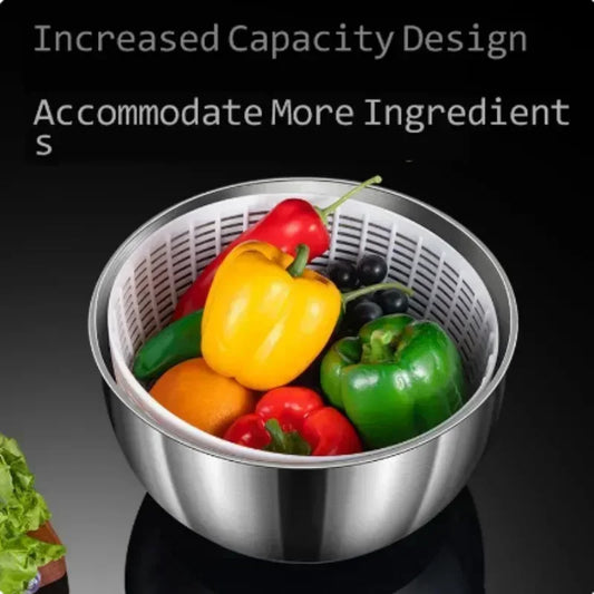 Stainless steel Vegetable Dehydrator Electric Cleanse Dryer Strainer Fruit and Vegetable Dry Wet Separation Dehydrator Kitchen