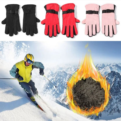 Kids & Adult Waterproof Ski Gloves - Windproof Winter Snow Gloves for Snowboarding