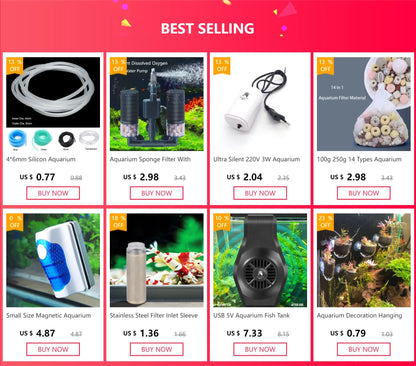 Premium Aquarium Bio Filter - Biochemical Sponge Filter for Fish Tank Air Pump & Skimmer System