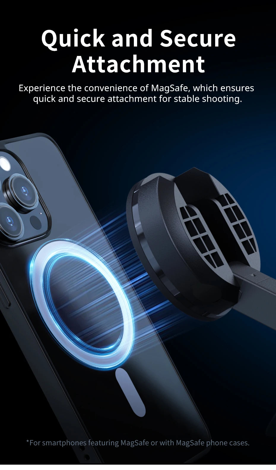 Ulanzi MT-84 Magnetic Tripod Portable Selfie for iPhone 15 14 13 Pro Pro Max for Live Streaming Vlogging
