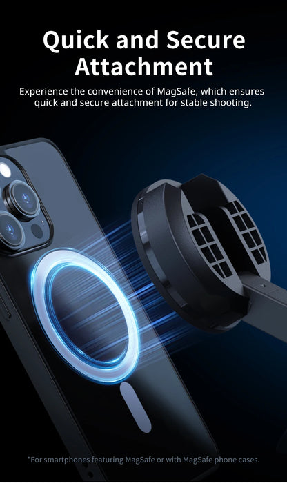 Ulanzi MT-84 Magnetic Tripod Portable Selfie for iPhone 15 14 13 Pro Pro Max for Live Streaming Vlogging