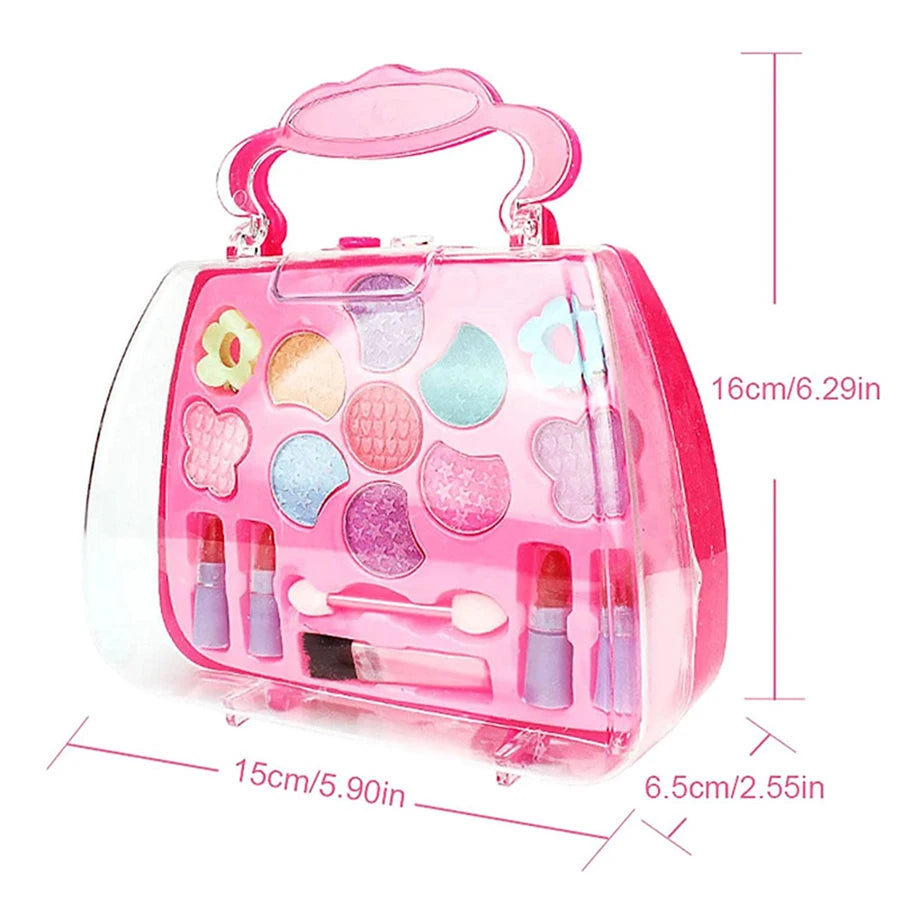 Princess Make Up Box Play House Toy Girls, Eye Shadow Makeup Cosmetics Handbag, Birthday Christmas Gift for Kids Party Cosplay