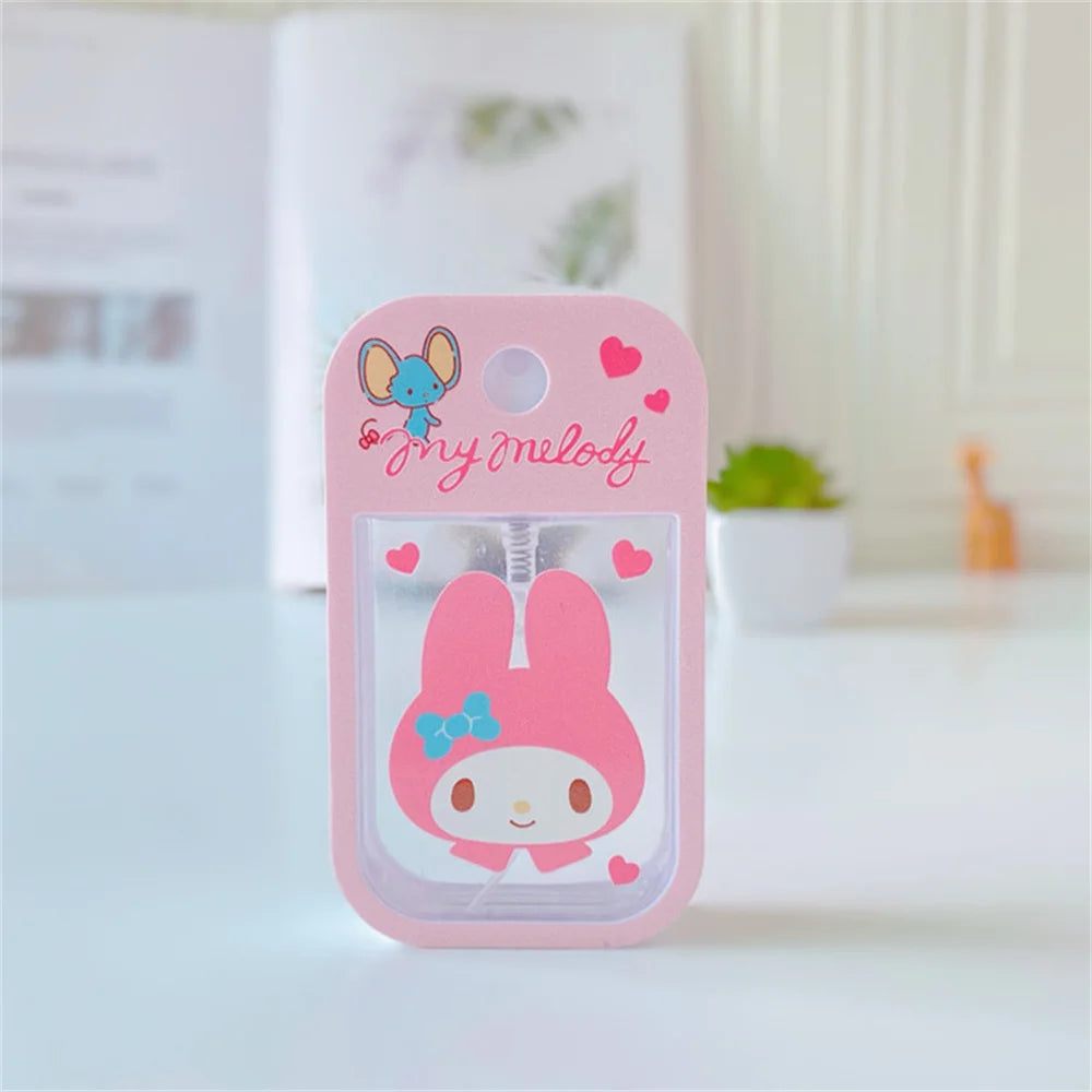 50ML Sanrio Filling Bottle Cute Hello Kitty Cinnamoroll Kuromi Perfume Alcohol Dispenser Refillable Containers Bottle Gifts