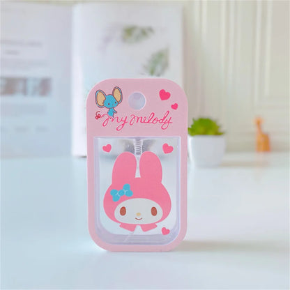 50ML Sanrio Filling Bottle Cute Hello Kitty Cinnamoroll Kuromi Perfume Alcohol Dispenser Refillable Containers Bottle Gifts