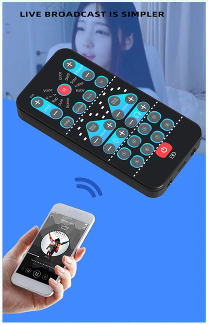 M10 Voice Changer Device Karaoke Function Male Female Voice Switch Universal Portable Sound Changer Card Fine Tuning for Live