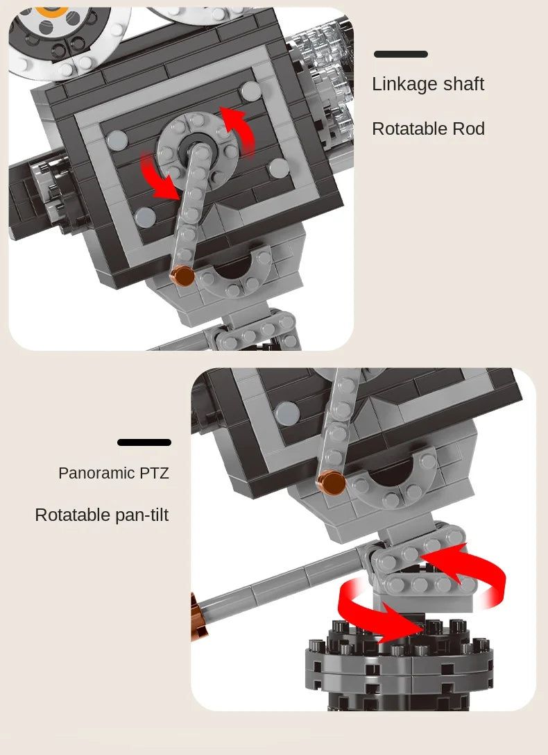 Vintage Model Mini Building Block 802pcs  Retro Camera Adults Collection Ornaments IDEAS Series Toys Girl Birthday Gifts