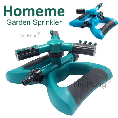 3-Arms 360° Rotating Garden/Lawn Sprinkler System Automatic Watering Irrigation~
