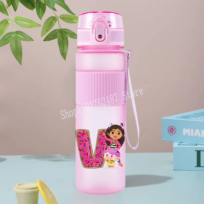 Gabby Dollhouses Cute Water Bottles 550ml Girls Kawaii Cup Kids School Outdoor Sport Flasks Women Office Home Plastics Mug Gift