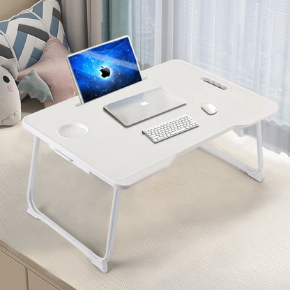 Foldable portable laptop bed desk with drawer for laptop, 60cmW x 42cmD x 28cmH