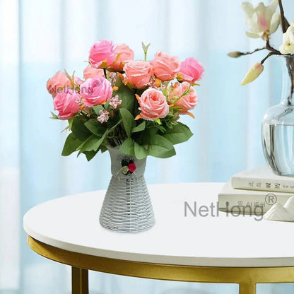 Artificial Flowers Fake Plants Plastic UV Resistant Home In/Outdoor Garden Decor