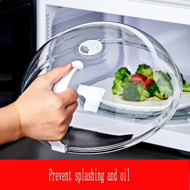 (1pc)Microwave Oven Splash Proof Cover, High Temperature Resistant Food Heating Cover, Food Preservation Cover, Oil Proof Cover