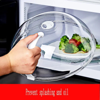 (1pc)Microwave Oven Splash Proof Cover, High Temperature Resistant Food Heating Cover, Food Preservation Cover, Oil Proof Cover