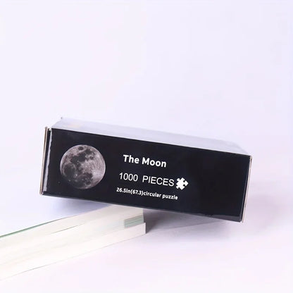 1000pcs Giant Space Moon Earth Puzzle Matte Surface Dustproof Adult Puzzle Starry Sky Plane Puzzle Wall Decoration Gift