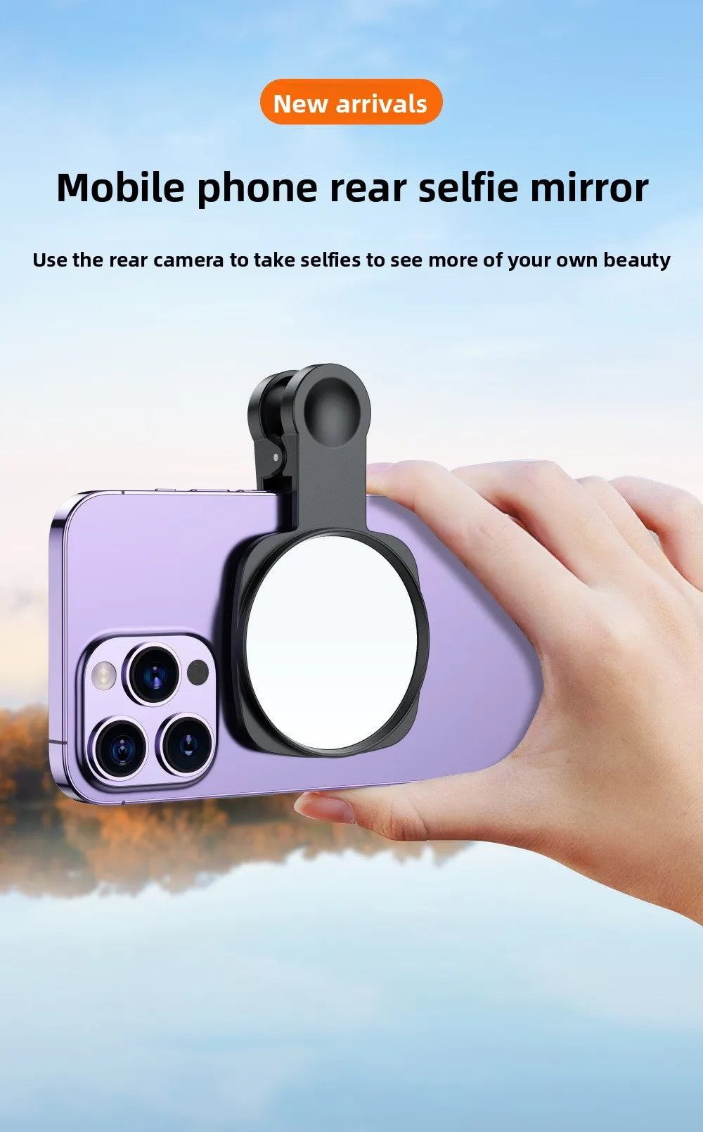 Smartphone Camera Lens Selfie Mirror Clip Kit for IPhone Smartphone Live Streaming Photo Video Selfie Vlog Accessories