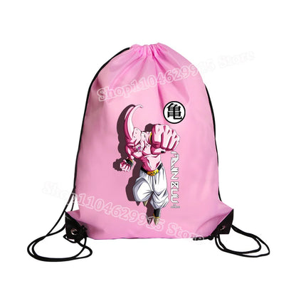Dragon Ball Drawstring Bag Boys Goku Anime Figure String Pocket Swimming Pool Clothes Shoes Storage Waterproof Backpack Gifts