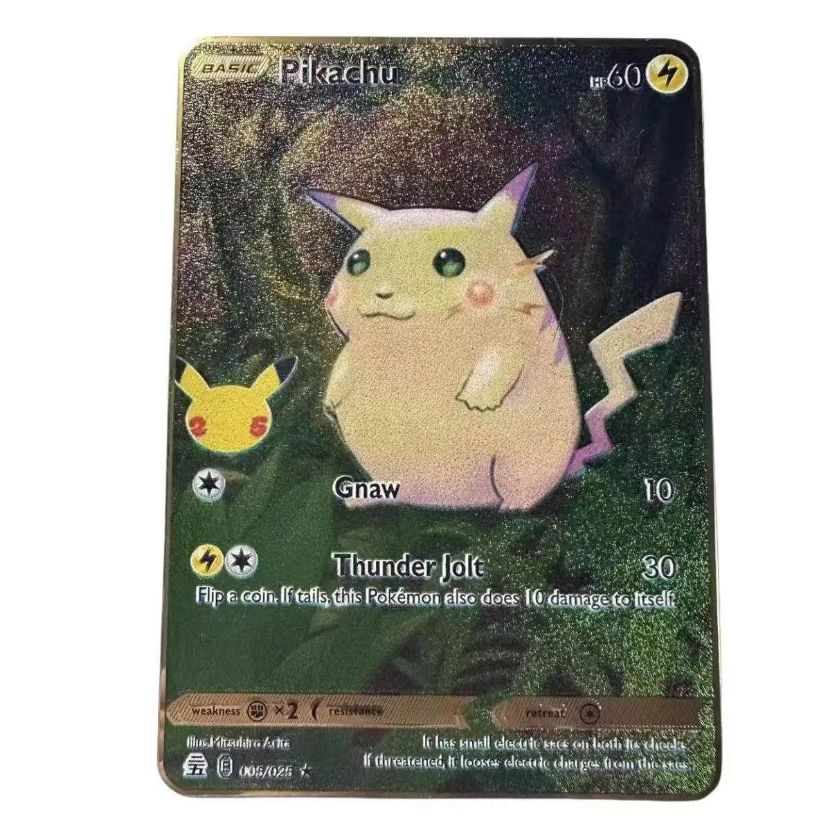 Pokémon 32er-Karten Goldmetall-Pokémon-Karten Englisch Harte Eisenkarten Mewtu Pikachu Gx Glurak Vmax Paket Spielkollektion