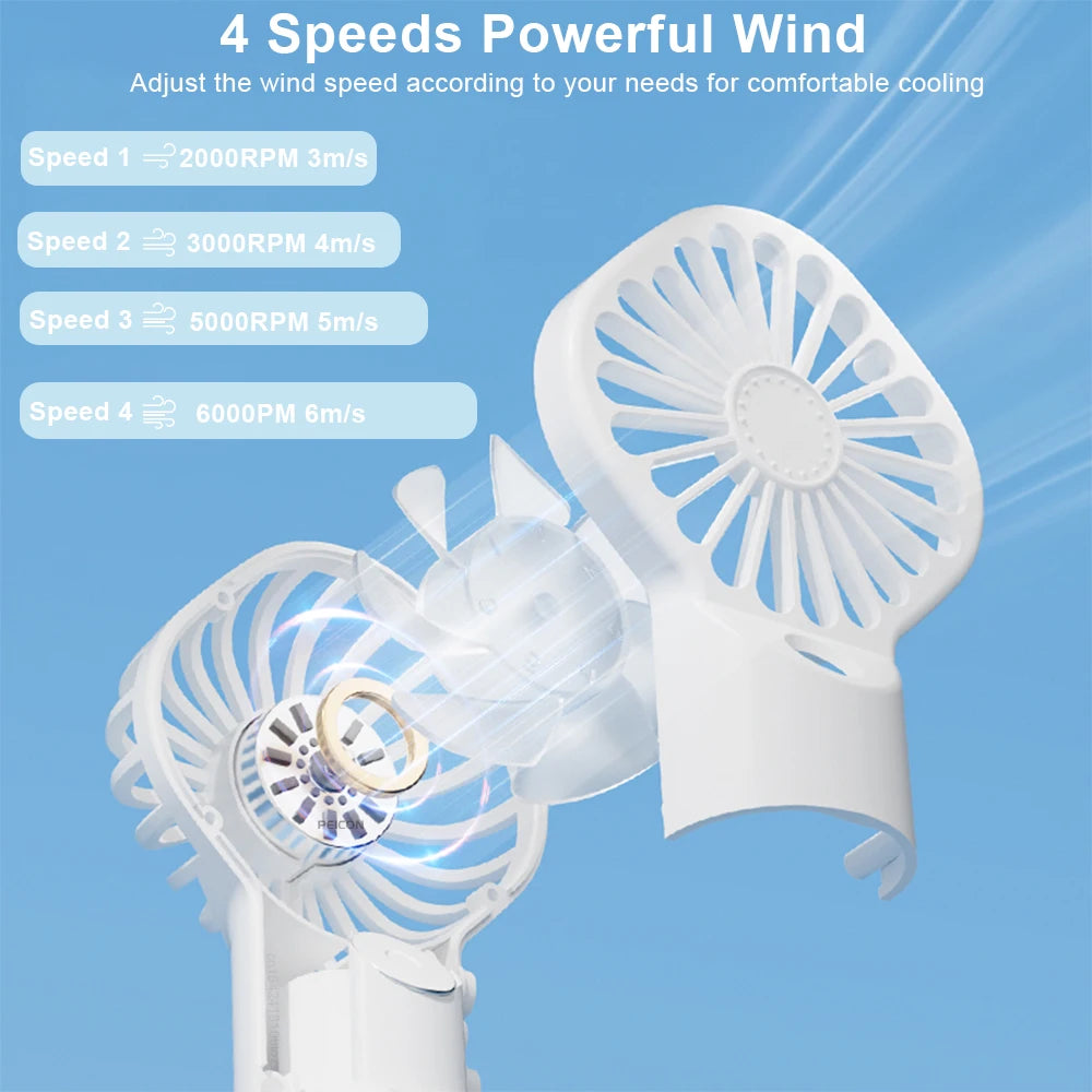 Portable Humidifier Fan Mini Handheld Mist Fan Portable USB Rechargeable Handheld Fan with Humidifier Mini Water Spray Hand Fan