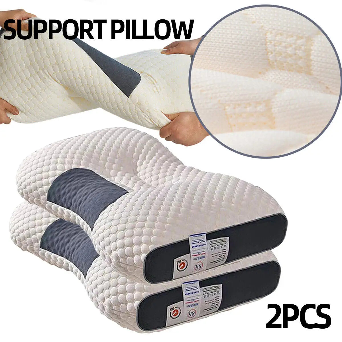 1~2PCS Memory Foam Pillows Cervical Orthopedic Support For Neck Shoulder Pain UK