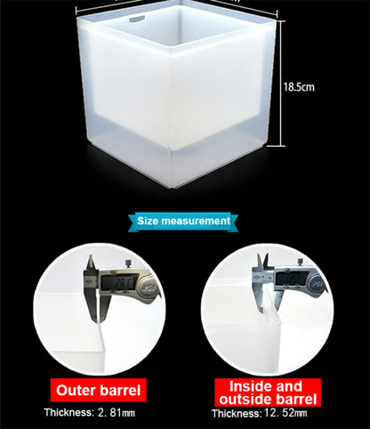 LED Ice Bucket 3.5L Colorful Cooler Bucket Double Layer Square Ice Tray Bar Nightclub Light Up Champagne Whiskey Beer Bucket