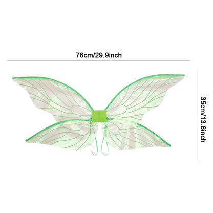 Butterfly Fairy Wings Costume Women Girls Princess Elf Angel Wing for Halloween Party Favor Cosplay Costume Dress Up Props