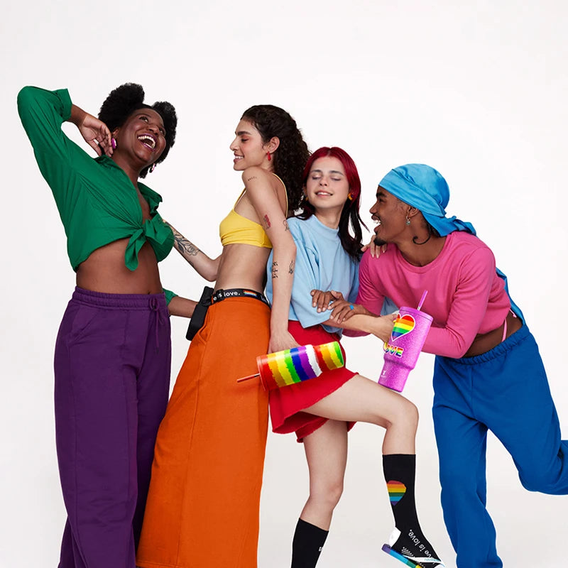 Meoky Cup 40oz Large Tumbler Straw Cup with Lid leak-proof Sainless Steel Vacuum Insulated Car Mug Water Bottle Pride Month