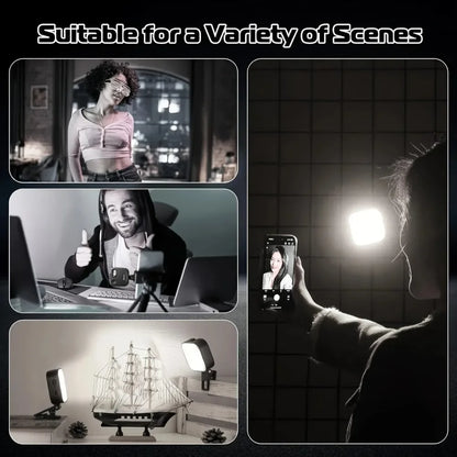 Mini Fill Light Rechargeable Mobile Phone Computer Camera Selfie LightPhotography 180 Degree Rotation Clip-on LED Light