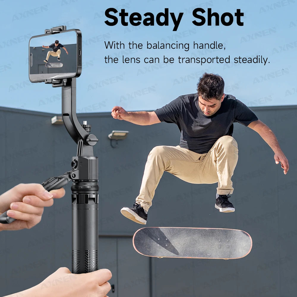 C17 Selfie Stick Tripod for Phone AI 360 Rotation Face Tracking Gimbal Stand Smartphone Camera Monopod Holder 1630mm Quadruped