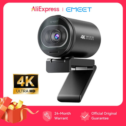 4K Webcam 1080P 60FPS Autofocus Streaming Web Camera EMEET S600 Living Stream Camera With Mics&Privacy Cover for Tiktok/YouTube