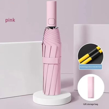 Fully Automatic Folding Umbrella 24 Bone Double Bone SPF 50 UV Protection Rain Resistance Strong Wind Resitance Umbrella