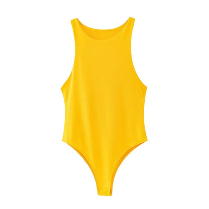 2025 summer solid sexy bodycon women bodysuits female 8 color green slim casual bodysuit chic lady club short playsuits femme