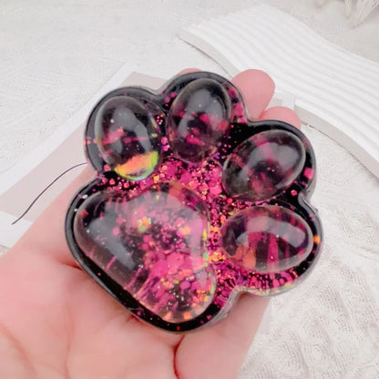 1PC Dark Starry Sky Cat Claw Squishy Fidget Toys Soft Cute Cat Paw Slow Rebound Pinch Decompression Toy for Kids Christmas Gifts