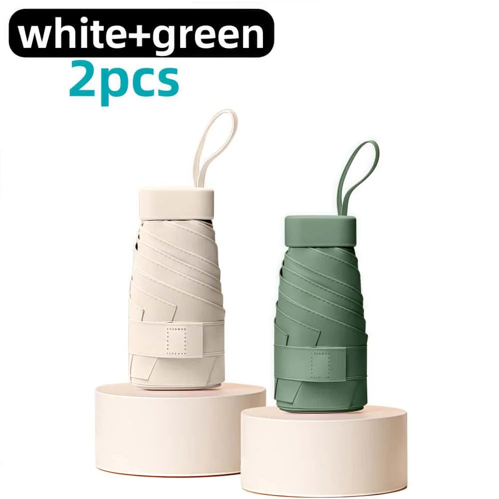 Mini UV Umbrella - Lightweight Folding Parasol Sunny Umbrella ,Reinforced Frame Portable Kids/Ladies' Sunshade Umbrella