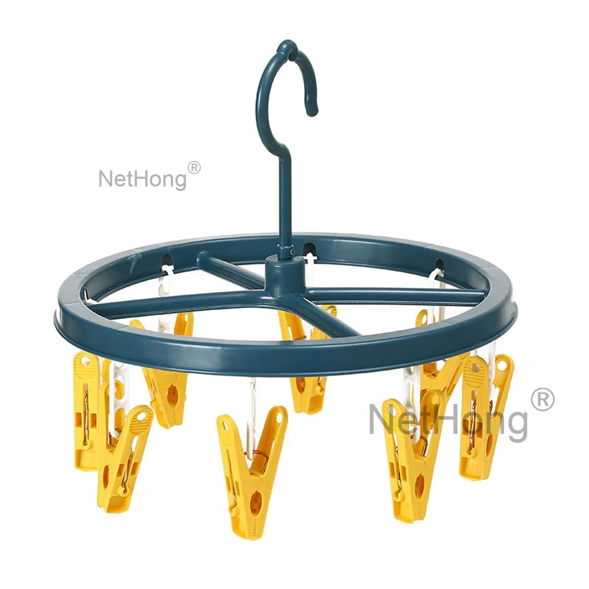 8 Pegs Thickened Clip Underwear Socks Hanger Laundry Airer Cloth Dryer Rack