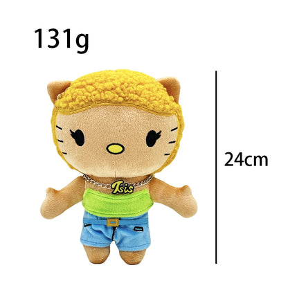 New Hello Kitty Ken Carson Rapper Trippie Taylors Plush Toy Doll with Clothes Stuffed Soft Plush Toys Fans Collect Gifts