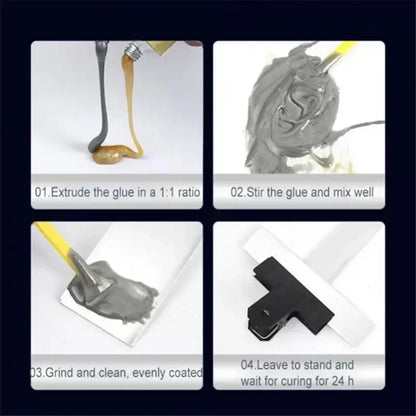 ZEXEF High Strength Metal Repair Glue Magic Repair Glue Welding High Temperature Resistant AB Glue for Metal Plastic Wood