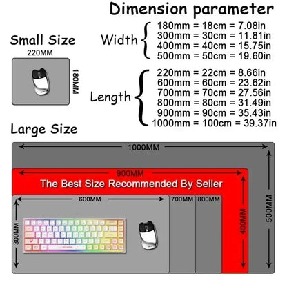 Mouse pad Large rubber keyboard mouse carpet anti-slip gamer mouse pad laptop HD PC carpet P-Pokemons Mousepad Kawaii