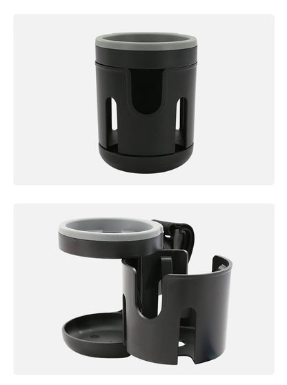 Stroller Cup Holder Phone Support Milk Bottle Drink Cup Holder Conversion 2 Cups for Universal Pram Baby Stroller Accessories