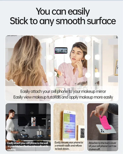 Silicone Suction Cup Phone Holde Multifunctional Fixed Anti-slip Mobile Fixture Double Sided Detachable Phone Rubber Sucker Pad