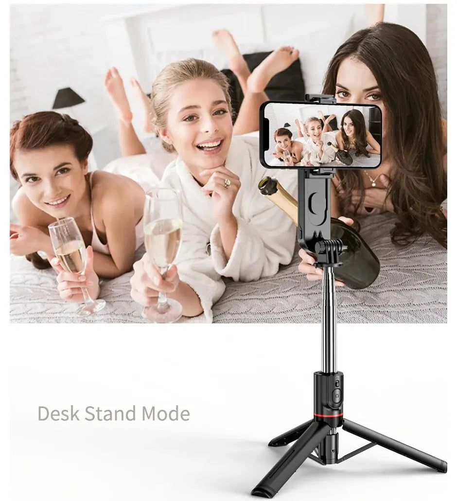 Selfie Stick with Fill Light Tripod with Bluetooth Remote Shutter Retractable Rod for iPhone Xiaomi Huawei for Phone Video Live